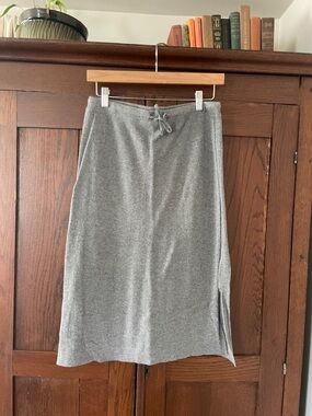 J. Jill Gray Women's Midi Skirt - Classic Wool-Blend - XS